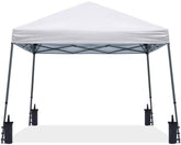 ABCCANOPY carpa frontal desplegada mostrando sombra amplia y montaje rápido