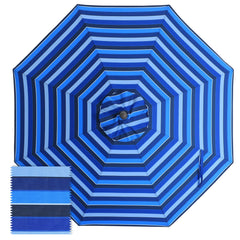 ABCCANOPY vista frontal del toldo rayas azul marino, aspecto renovado