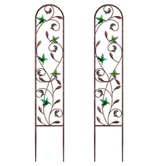 aboxoo enrejado frontal con colibríes mostrando soporte decorativo para plantas