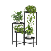 aboxoo soporte frontal de 4 niveles mostrando macetas y ahorro de espacio