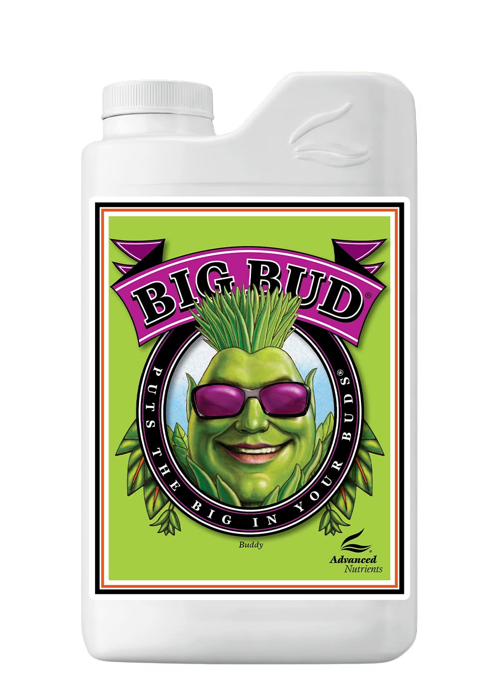 Advanced Nutrients Big Bud botella frontal mostrando etiqueta y volumen 1 L, beneficio: potenciador floral