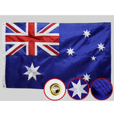 AGUIFLGS bandera frontal mostrando colores vivos y resistencia