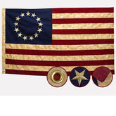 Bandera AGUIFLGS vista frontal 3x5 ft mostrando look envejecido y colores vivos