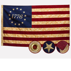 AGUIFLGS bandera Betsy Ross frontal empaquetada mostrando diseño vintage y uso exterior