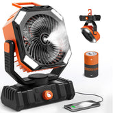 AIEPOCH vista frontal del ventilador, ventilación potente y diseño portátil