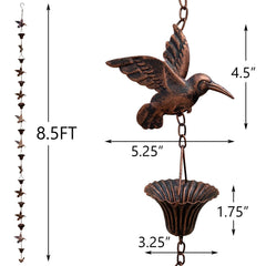 Aifeorzo primer plano del colibrí metálico, detalle ornamental resistente