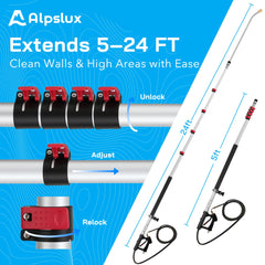 alpslux cierre flip de la lanza detalle, ofrece rigidez y control estable