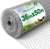 AMAGABELI rollo frontal de malla galvanizada para cercar pollos, protege cultivos