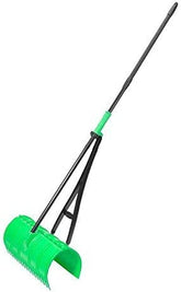 Amazing Rake vista frontal del empaque mostrando herramienta y beneficio ergonómico