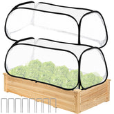 ANGAR cubierta frontal en cama elevada protegiendo plantas y retención de calor