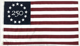 Annin Flagmakers vista frontal 3x5 con emblema 250, ideal para exhibición