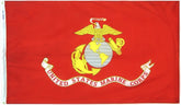 Annin Flagmakers: vista frontal de la bandera Marine Corps con colores vibrantes y durabilidad
