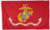 Annin Flagmakers vista frontal de la bandera USMC 5x8, alta visibilidad