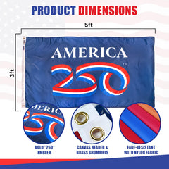 Annin Flagmakers primer plano textura Nyl-Glo, muestra ligereza y brillo resistente