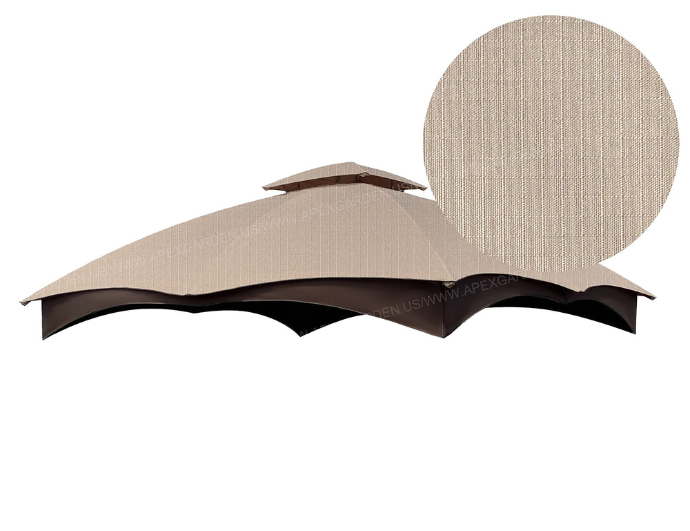 APEX GARDEN cubierta frontal beige mostrando ajuste y protección