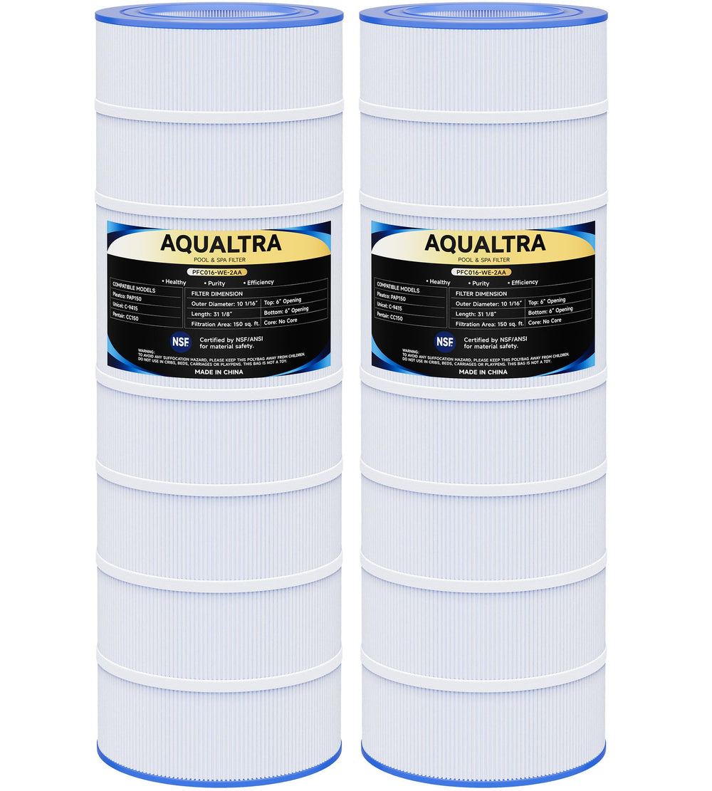 AQUALTRA vista frontal del pack de 2 filtros, fácil reemplazo
