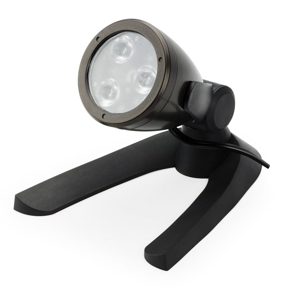 Aquascape foco submarino 3W vista frontal, ilumina detalles del estanque