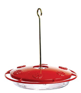 Aspects HummZinger vista frontal del comedero con tapa roja para atraer colibríes y fácil control de néctar