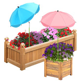 Axcoix vista frontal del pack rosa y azul protegiendo macetas, aspecto decorativo y práctico