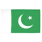 AZ FLAG bandera de Pakistán vista frontal mostrando diseño y colores fieles