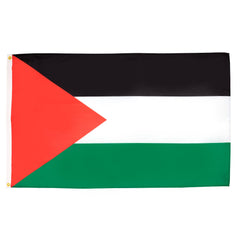 AZ FLAG bandera Palestina vista frontal, colores nítidos y presencia visible