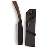 Barebones NATA Hatchet vista frontal con funda, herramienta versátil y segura