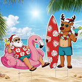 Beeveer cartel Santa frontal colorido que atrae miradas festivas