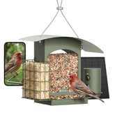 Birdfy comedero frontal metálico, duradero y elegante