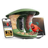 Birdfy comedero frontal mostrando diseño elegante y acceso fácil para aves