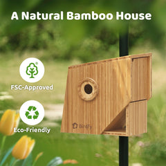 Birdfy detalle de bambú tratado, material resistente para exteriores