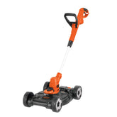 BLACK+DECKER vista frontal del deck para corte preciso y compacto