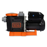BLACK+DECKER vista frontal de la bomba, diseño compacto y silencioso