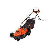 BLACK+DECKER vista frontal del cortacésped, fácil maniobra y control
