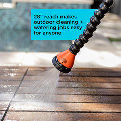 Black+Decker Snake Wand cuello flexible doblado, alcanza rincones difíciles