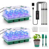 BlumWay vista frontal del semillero con domo y luz, control sencillo para germinación
