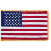 Bradford bandera frontal 3x5 con fleco dorado que destaca en sala