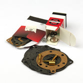 Briggs & Stratton vista frontal del kit 694056 con piezas organizadas para identificación y confianza