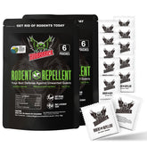 BugBarrier frente del paquete mostrando 12 bolsas y beneficios