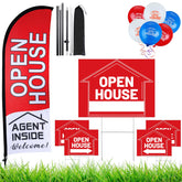 Buryeah bandera open house frontal destacando la visibilidad en exterior