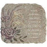 Carson piedra Memory frontal con inscripción legible y brillo nocturno como recuerdo