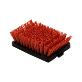Charbroil cabezal frontal mostrando cerdas rojas duraderas y seguridad