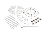 Charbroil kit de 22 piezas frente cromado mostrando accesorios y beneficios