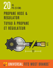 Charbroil detalle de la manguera resistente a intemperie aumenta durabilidad