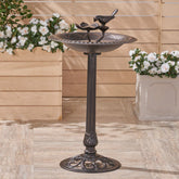 Christopher Knight Home vista frontal de la fuente para pájaros con cobre brillante y diseño atractivo