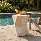 Christopher Knight Home mesa Buncha vista frontal con acabado piedra, aporta estilo