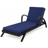 Codi cojín chaise vista frontal mostrando acabado navy y confort