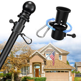 cogardenshower mástil frontal del kit mostrando acabado negro y diseño resistente
