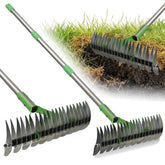 cogardenshower cabeza amplia 13" que extrae thatch y mejora drenaje