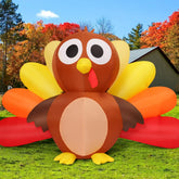 COMIN pavo inflable frontal mostrando figura festiva y efecto decorativo