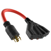 Conntek vista frontal del adaptador L14-20P mostrando su bloqueo y seguridad